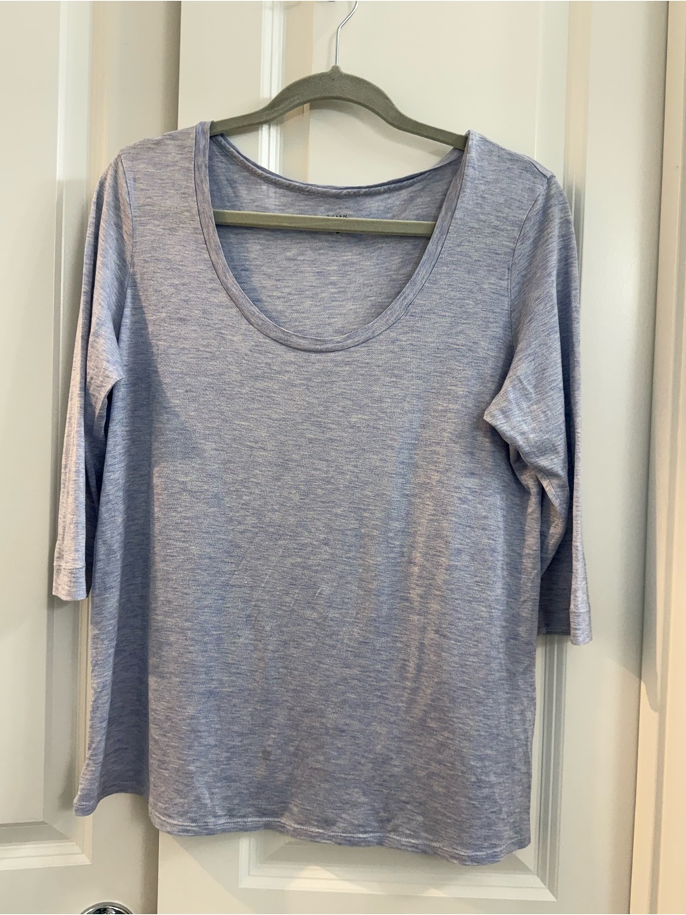 Eileen Fisher Silk Blend Light Blue Scoop Neck Women’s Top M